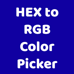HEX to RGB Color Picker